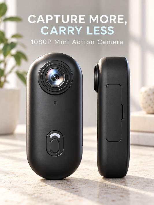 1080P Mini Action Camera with WiFi & Magnetic Mounting Kit