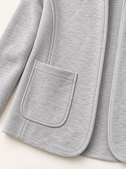 Women’s Everyday Open-Front Knit Blazer with Pockets