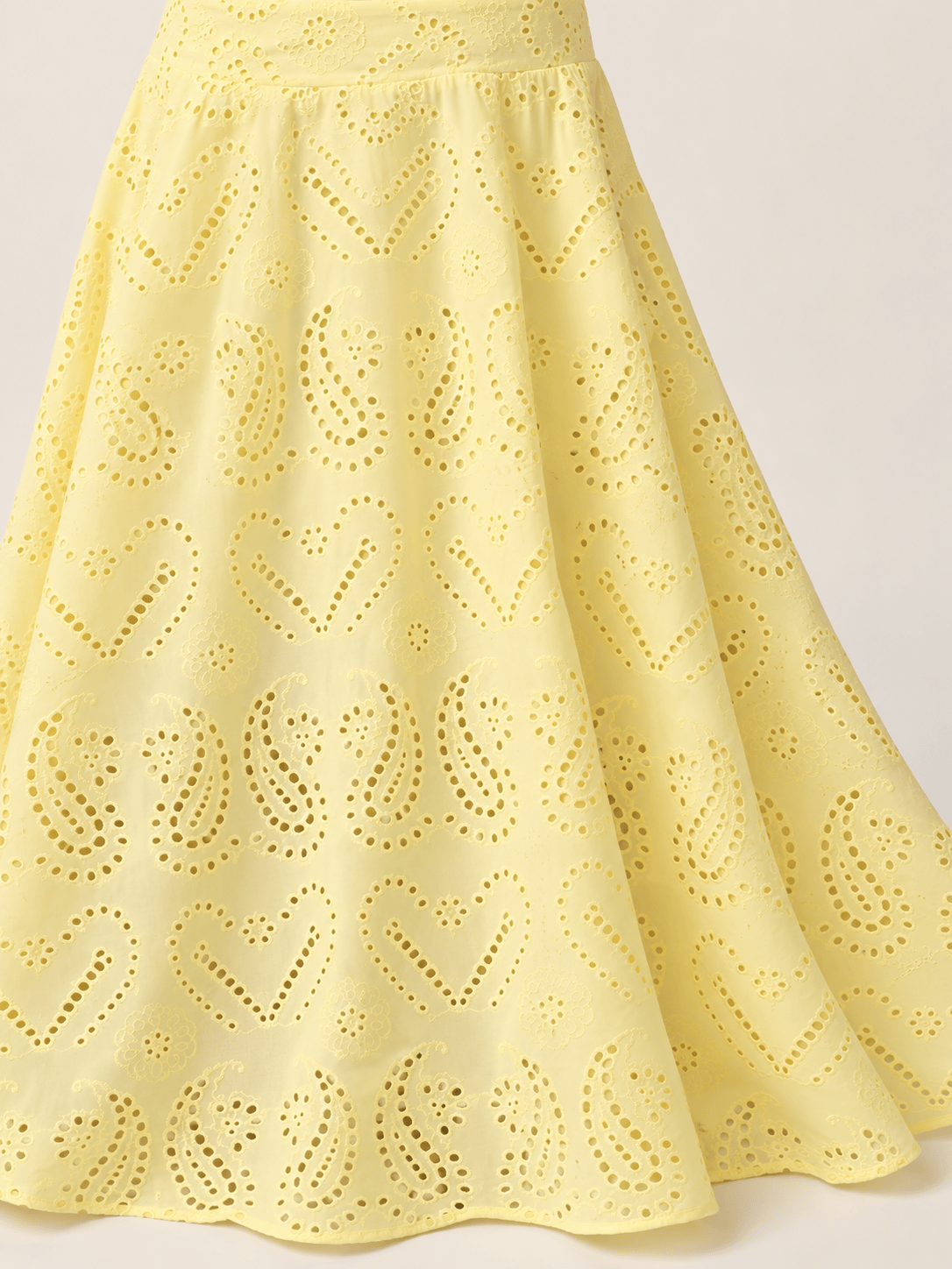 Women’s Eyelet Lace Crop Top & Maxi Skirt Set