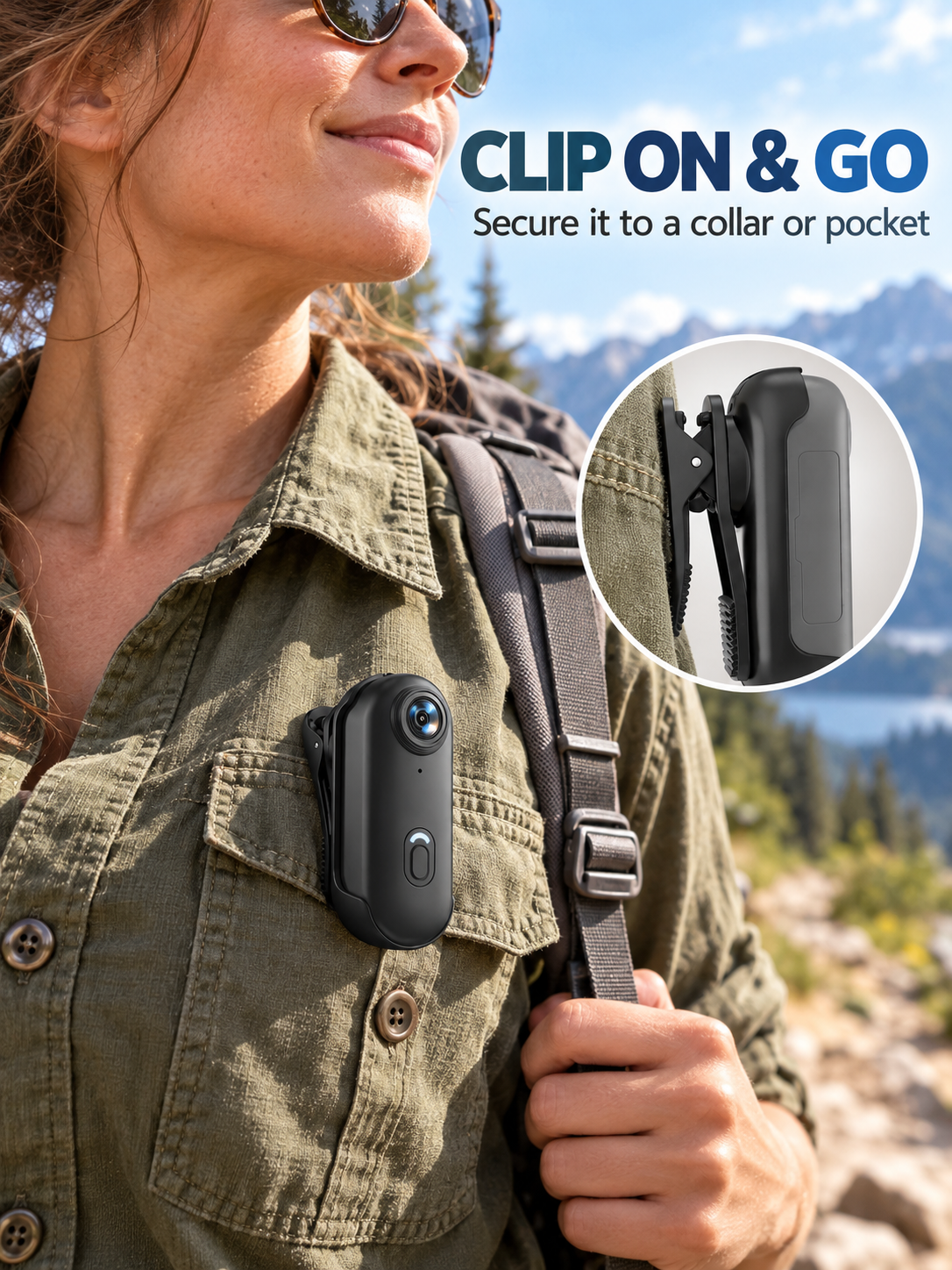 1080P Mini Action Camera with WiFi & Magnetic Mounting Kit