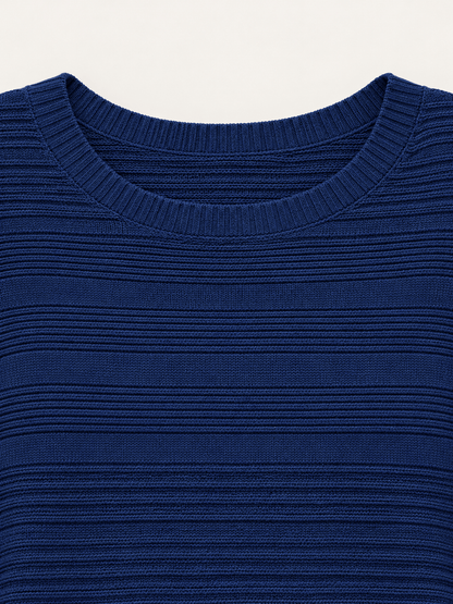 Women’s Textured Knit Relaxed Crewneck Sweater