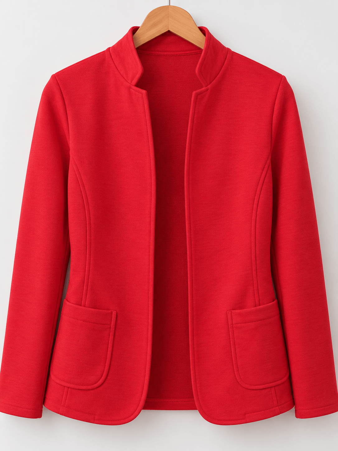 Women’s Everyday Open-Front Knit Blazer with Pockets
