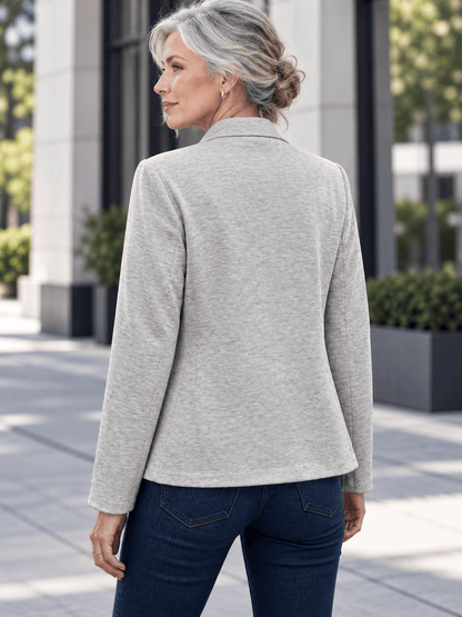 Women’s Everyday Open-Front Knit Blazer with Pockets
