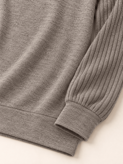 Women’s Textured Raglan Sleeve Crewneck Top