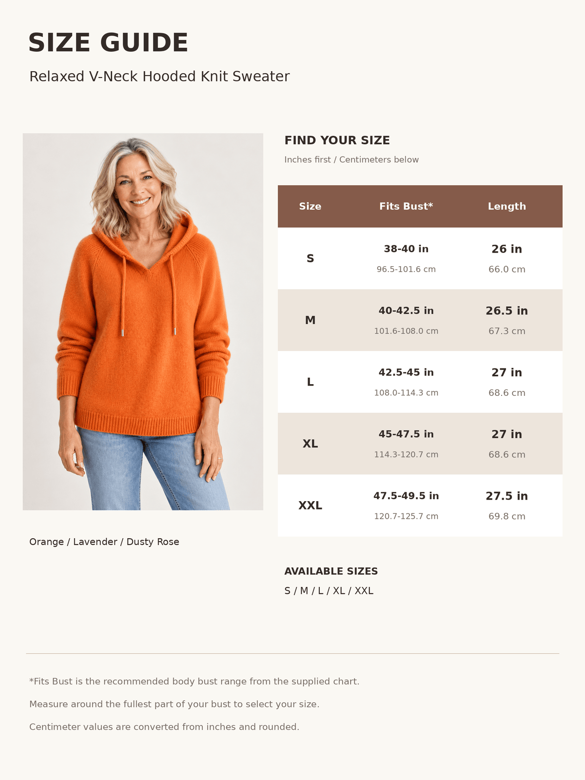 Women’s Relaxed V-Neck Hooded Knit Sweater