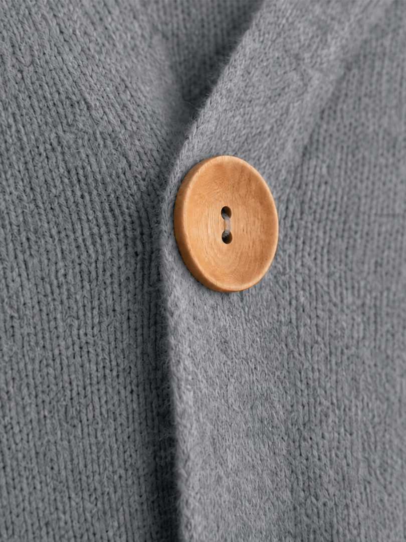 Everyday Hooded Button-Front Cardigan