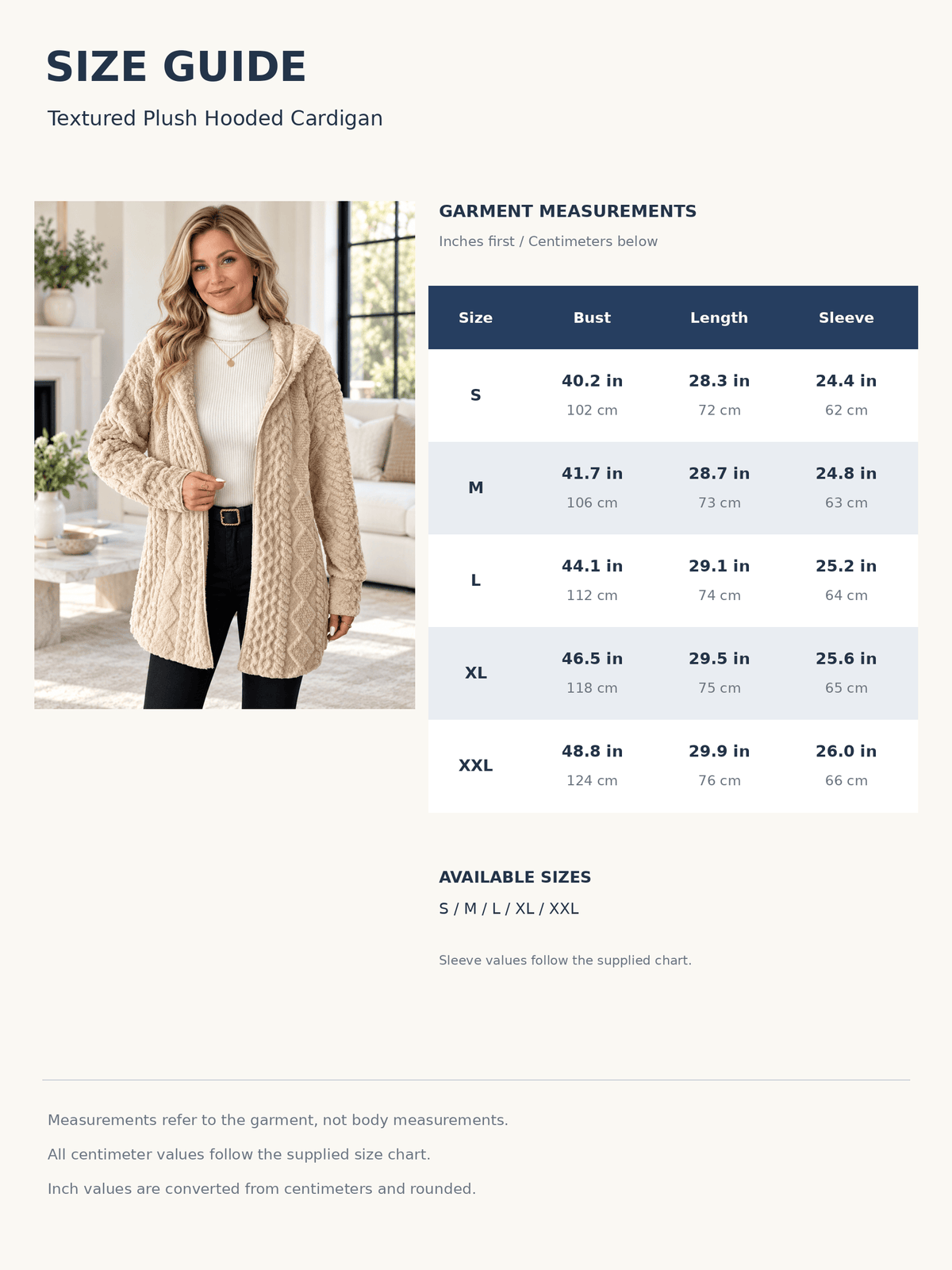 Women’s Textured Plush Hooded Open-Front Cardigan